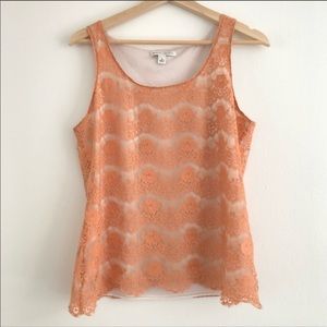 Banana Republic Sleeveless Lace Tank / XS